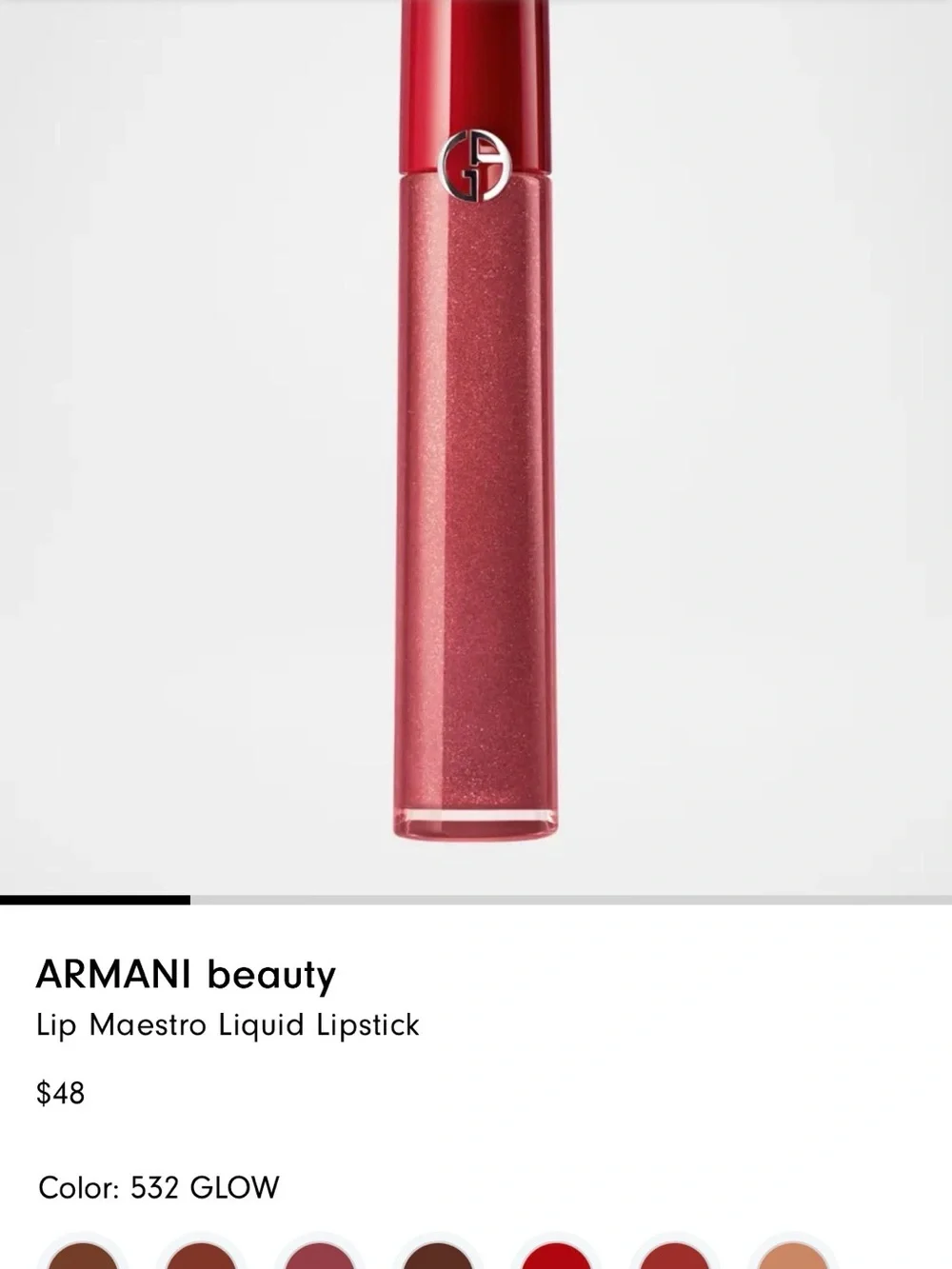Giorgio Armani lip maestro intense velvet color 532